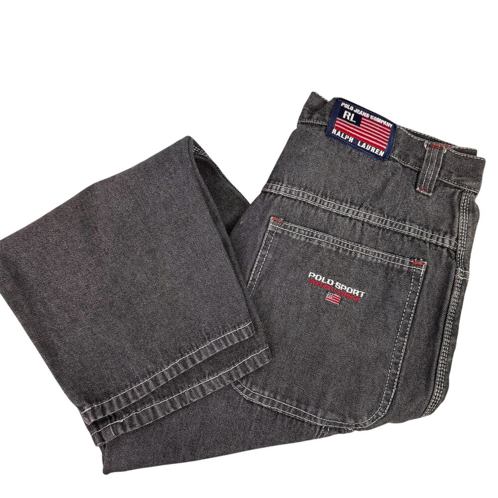 Polo Ralph Lauren VTG American Flag Carpenter Painter Jeans Baggy USA 90s 38